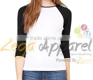 Zegaapparel Short Raglan Sleeve Custom Print Women Baseball T Shirt thumbnail-2