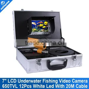 20m Cable Underwater Fish Camera With 7 Inch LCD Underwater Fishing Camera HD 12Pcs White Leds Fish Finder Camera thumbnail-1