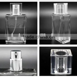 30 ml Transparent Glass Flat Square Card 13 mm Bayonet Body Spray Perfume Bottles thumbnail-2