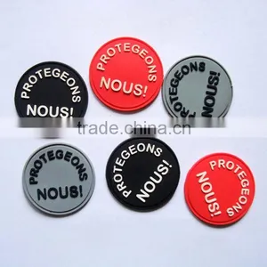 Round Shape PVC Label Patch With PROTEGONS NOUS Logo thumbnail-1