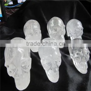Hot Sale Natural Clear White China Crystal Skull thumbnail-2