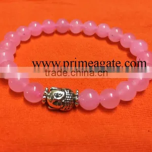 Rose Quartz Hot Selling Colorful Hot Sale Agate Buddha Bracelet thumbnail-1