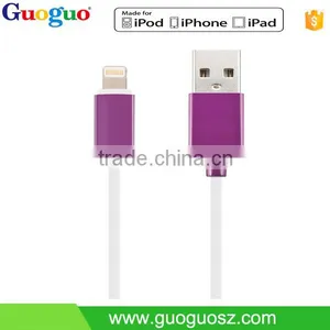 High Quality Cololful Normal Injection 8 Pin Tranfer Data Mfi Usb Cable for Iphone7 thumbnail-4