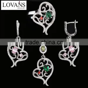 925 Silver Jewelry Set Party Decoration Enameled Silver Jewelry Designs TZ-0252 thumbnail-1