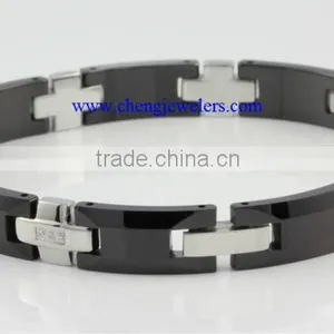 9mm Width Magnetic Black Bracelet,cross Bracelet for Men thumbnail-1