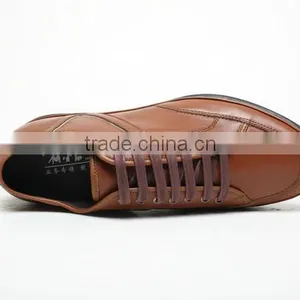 China New High Quality Breathable Lace-up Brown Casual Tall Men Shoes thumbnail-5
