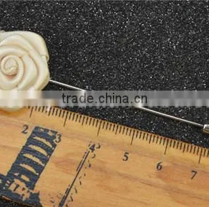Perno Mazzo Del Risvolto Del Fiore Del Tessuto Dei Mens Del Brooch LAP023 thumbnail-2