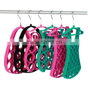 Velvet Flocked Scarf Tie Hanger, Purse Style thumbnail-1