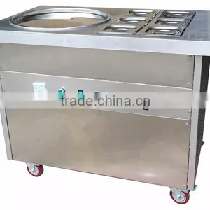 Thailand Single Round Pan Rolled Fried Ice Cream Making Machine/Flat Pan Fried Ice Cream Machine/Single Pan Rolled Fried Ice Cr thumbnail-2