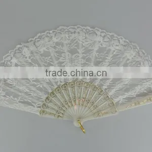 Hot Sale Shell Shape Lace Fan Plastic Party Hand Fan thumbnail-5