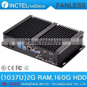 Fanless Mini pc Industrial Computer With 2 COM 4 USB 3.0 Intel Celeron 1037u thumbnail-2