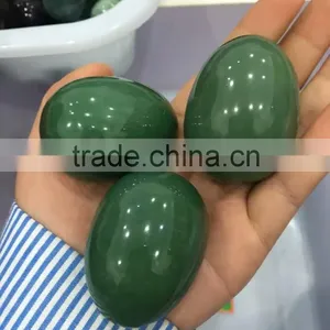 Nice Polished Green Aventurine Jade Egg Sphere thumbnail-2