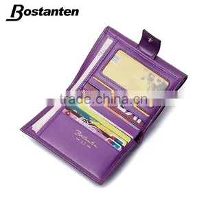 Custom Logo Leather Wallets Women Purse With Card Holder Slot thumbnail-5