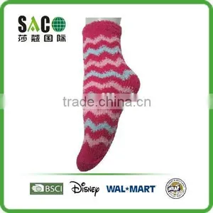 Colourful Wavy Line Jacquard Colourful Fluffy Socks thumbnail-3