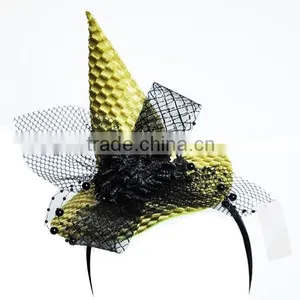 HALLOWEEN PARTY ACCESSORIES FASION GREEN WITCH HAT HEADBAND thumbnail-1