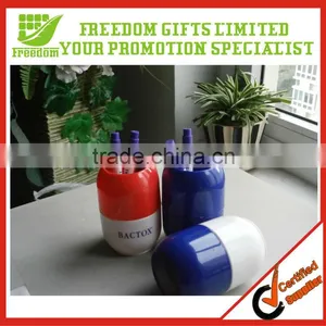 Custom Pill Shaped Plastic Pen Holder thumbnail-1