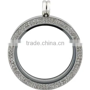 Stainless Steel Round Shape Floating Locket Charm thumbnail-1
