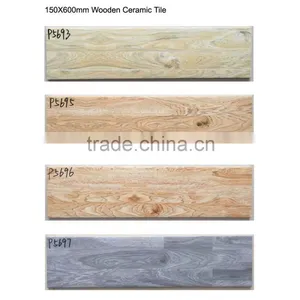 P5697 150x600mm Grey Color 3D Technology Inkjet Wood Look Ceramic Tile Factory Price thumbnail-6