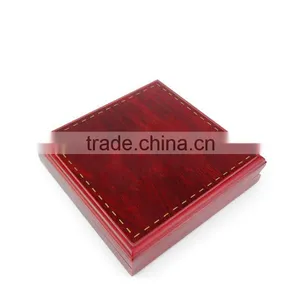 Chinese Factories Wholesale Custom High-grade Wooden Gift Boxes, Deep Red Fashion Beautiful Display Box thumbnail-2