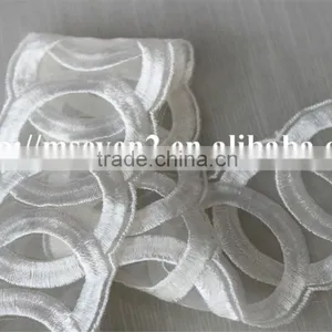 Good Sale Circle Pattern Silk White Polyester Embroidery Lace for Clothing thumbnail-5