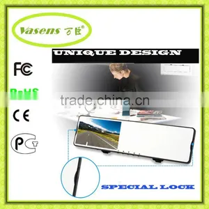 Loop Recording HD 1080p 5'' Dual Lens Recorder Mirror Vehicle DVR Dash Cam Rearview Car Camera thumbnail-5