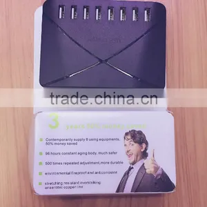High Quality Fashion 3A USB Travel Charger With 8 USB Port Plugs thumbnail-6