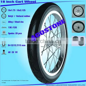 18inch 18x2.125 Cart Wheels (18x1.75, 18x2.125) thumbnail-1