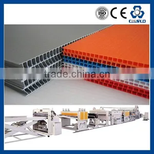 COLORFUL MULTILAYER PP CORRUGATED SHEET PRODUCTION LINE, POLYPROPYLENE CORRUGATED PROFILE SHEET PRODUCTION LINE thumbnail-1