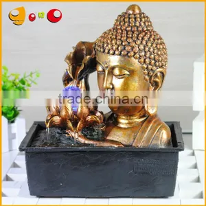Black Colour Fengshui India Buddha Water Fountain With Light thumbnail-4