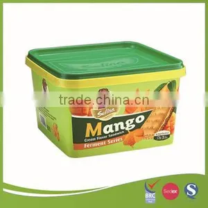 2.7L IML Cookies Plastic Container With Green Lid thumbnail-1