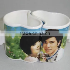 Heart Shape Ceramic Mug With Handle Heart Shape Drinking Mug thumbnail-5