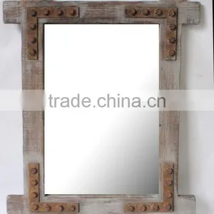 2016 Distressed Mirror Frame Wooden Mirror Frame thumbnail-5