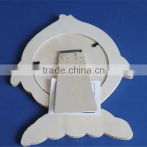 Handmade Unfinished Fish Shaped Decorative Wooden Craft Photo Frame thumbnail-2