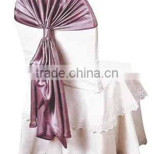 Purple Cheap Ruffled Wedding Chair Covers thumbnail-1