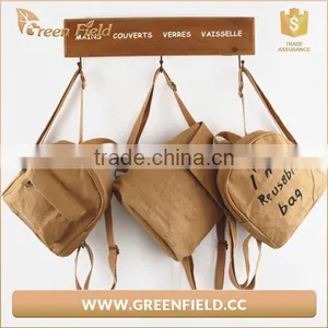 Leisure Style Washable Kraft Paper Backpacks Daily Used Small Paper Backpack thumbnail-1