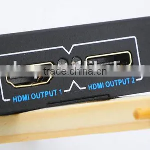 New Full HD 1x2 Port HDMI Splitter 1 IN 2 OUT Amplifier Repeater 3D 1080p Female thumbnail-1