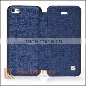 China Wholesale Mobile Phone Leather Flip Case Cover For IPhone 5 thumbnail-4
