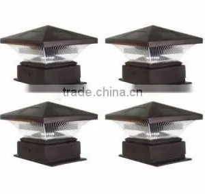 1-PC PAGODA II Plastic Solar Post Cap Garden Deck Light thumbnail-2