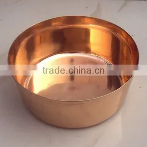 HAND MADE 100% PURE COPPER ICE BOWL, SOLID COPPER PET FEED BOWL thumbnail-1