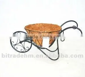 Metal Cart With Coconut Plant Holder thumbnail-1