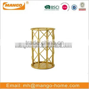 Modern Electroplating Gold Iron Metal Pen Holder thumbnail-1