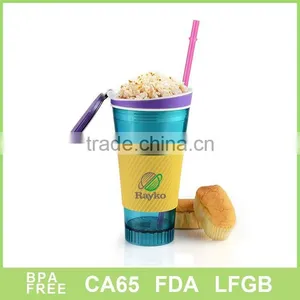 Double Wall Plastic Soft Drink Mugs With Snacks Food for USA Market thumbnail-1