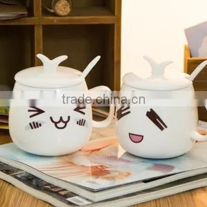 Bulk Creative Cute Smily Face Promotional Ceramic Mug, Facial Expression Mug thumbnail-2