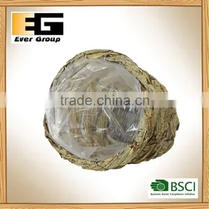 Outdoor Round Natural Rattan Gardening Flowerpot thumbnail-2