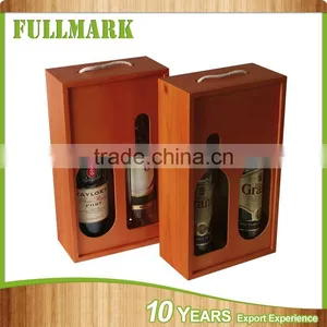 Decent White Lid and Base Wooden Wine Box thumbnail-1