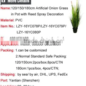 120 / 150 / 180 cm Synthetic Grass Artificial Potted Onion Grass With Reed Fake Grass Pots Plants thumbnail-6