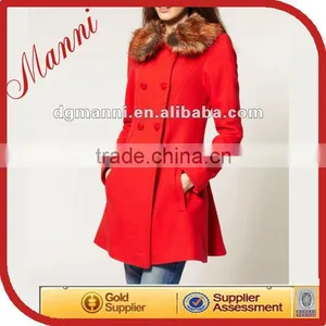 Winter Coats for Women 2013-2014 Red Trench Coat Women Ladies Wool Camel Coat thumbnail-1