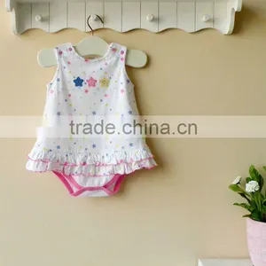 Mom and Bab 2012 Summer Baby Romper 100% Cotton Embroider Girl Lace Bodysuit thumbnail-1