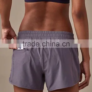 MGOO Wholesale Drawstring Waistband Womens Sport Shorts 100% Polyester Dri Fit Short Pants thumbnail-3