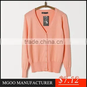 MGOO High Quality Cotton New Brand Mini Sweaters Long Sleeves Slim Fitting Women Cardigan Classic Style thumbnail-6